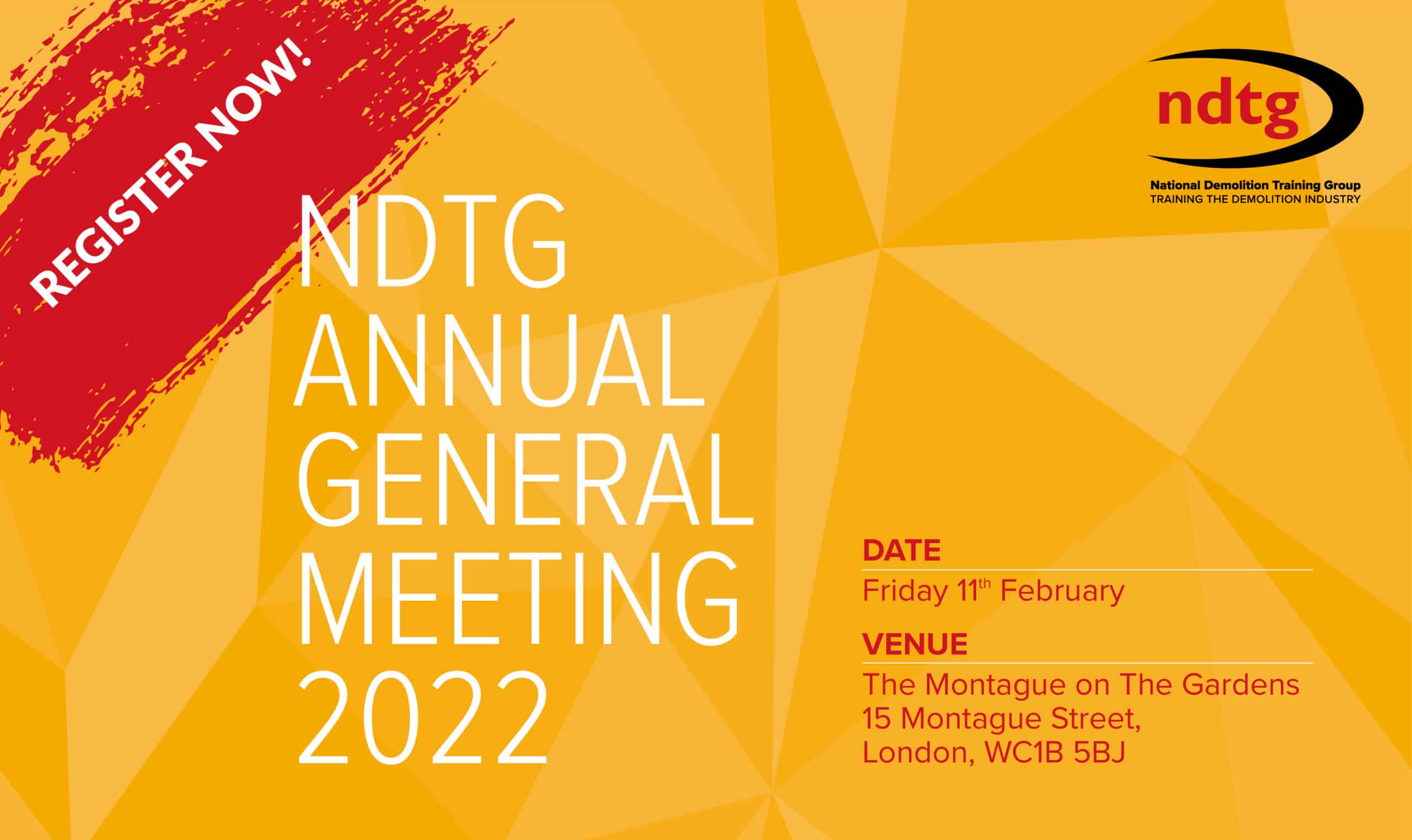 NDTG AGM – Register Your Attendance